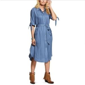 NWT Ariat Small Tribal Stripe Shirt Dress